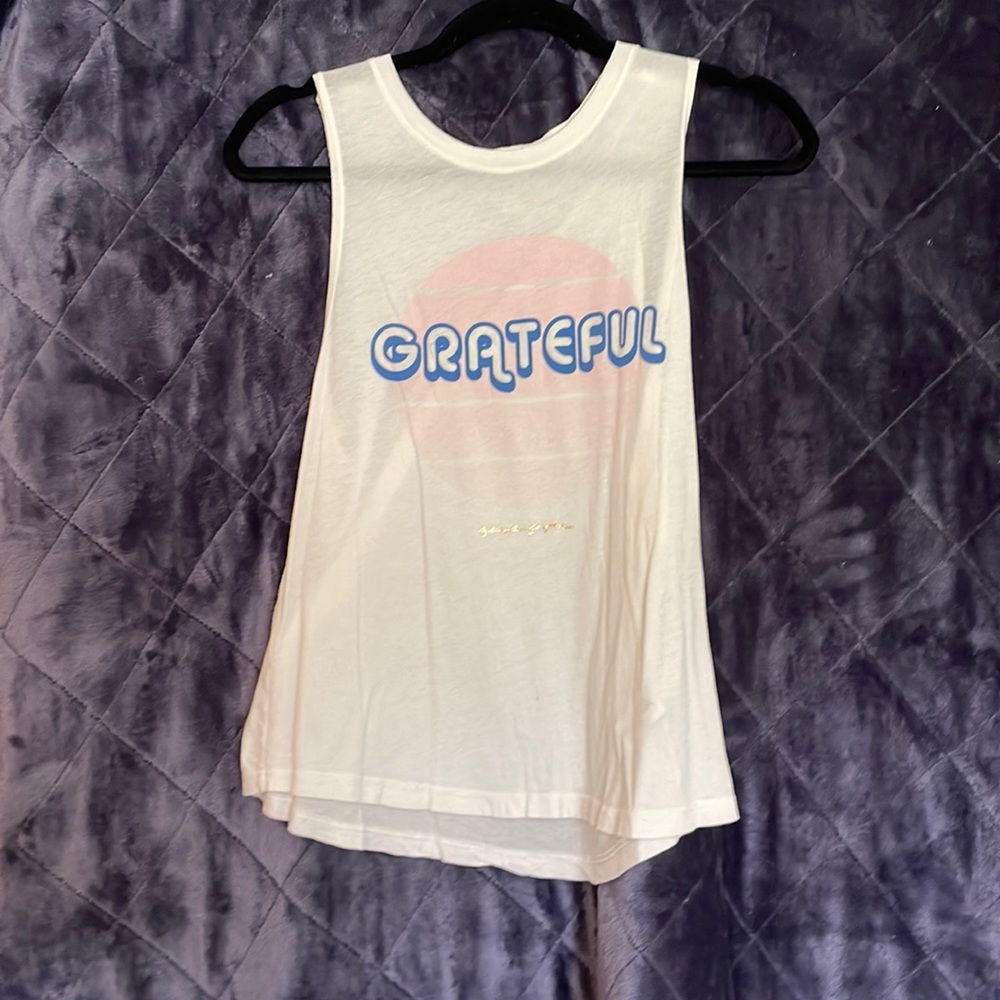 Grateful white summer tank